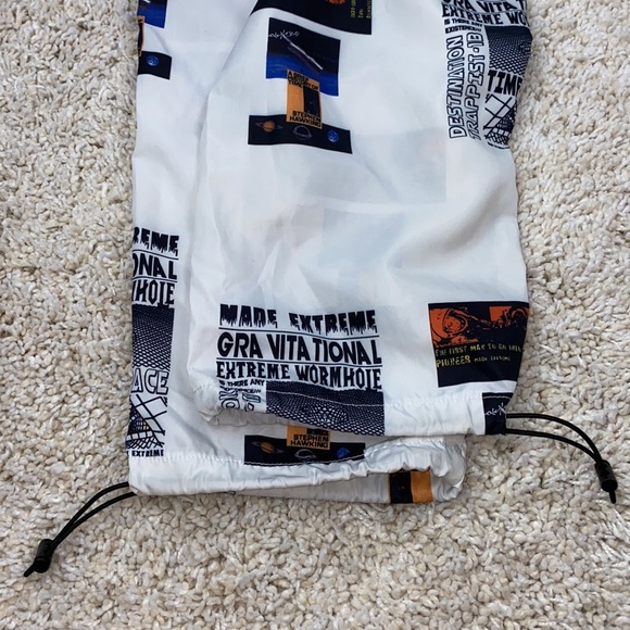 UNBRANDED Nylon Jogger Pants Steven Hawking Newsprint Space - Picture 8 of 8